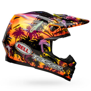Bell Moto-9S Flex Helmet - Tagger Tropical Fever Gloss Yellow/Orange