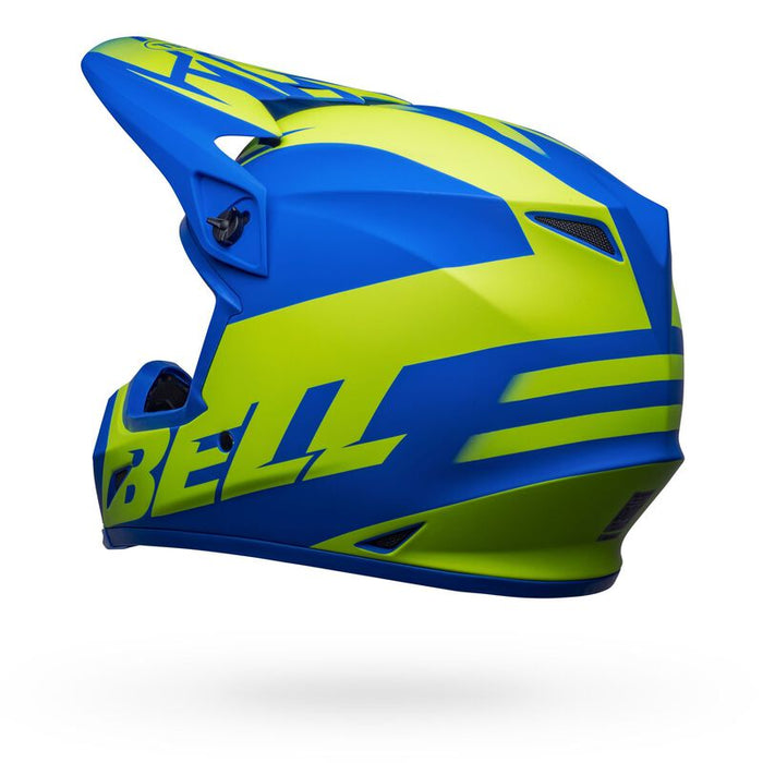Bell MX-9 MIPS Disrupt Helmet - Matt Classic Blue/Hi-Viz Yellow