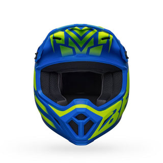 Bell MX-9 MIPS Disrupt Helmet - Matt Classic Blue/Hi-Viz Yellow