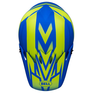 Bell MX-9 MIPS Disrupt Helmet - Matt Classic Blue/Hi-Viz Yellow