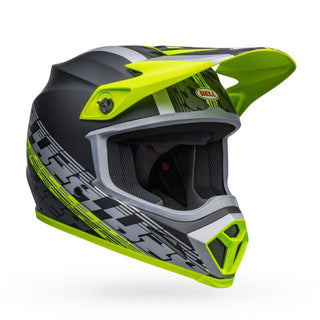 Bell MX-9 MIPS Helmet - Offset Matt Black/Hi-Viz Yellow