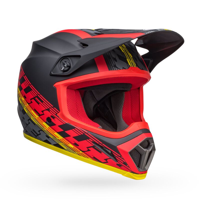 Bell MX-9 MIPS Helmet - Offset Matt Black/Red