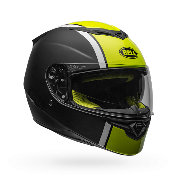 Bell RS-2 Rally Motorcycle Helmet - Matte/Gloss/Black/White/Hi-Viz