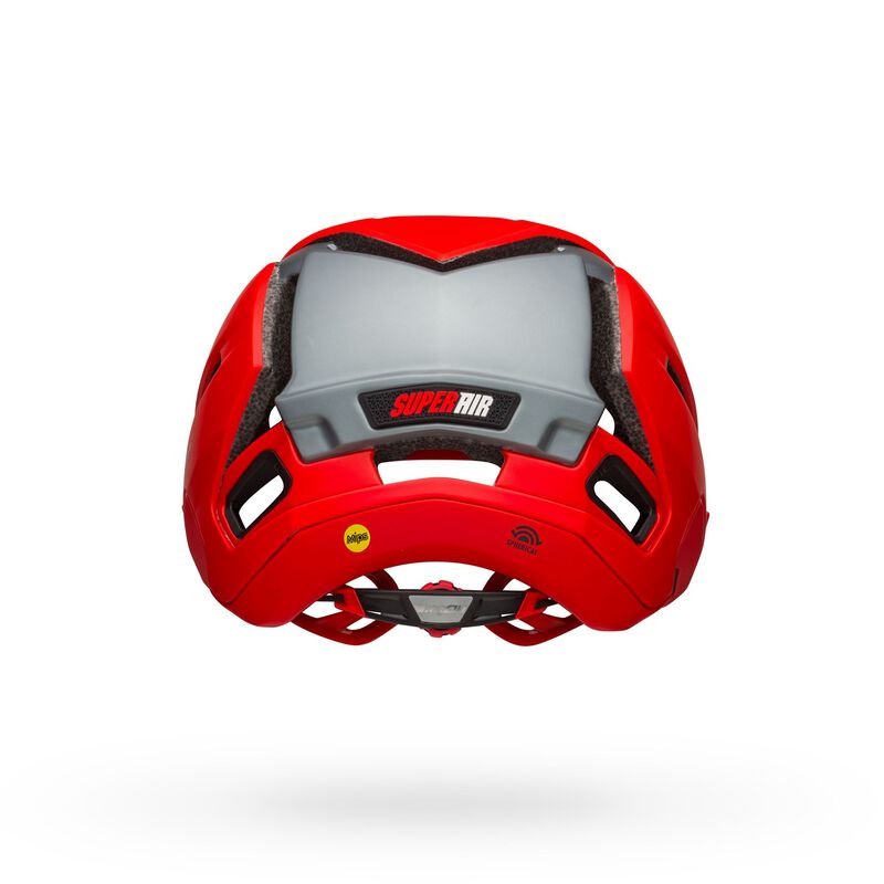 Bell Super Air R Sphr Mips Helmet - Matt Grey/Red