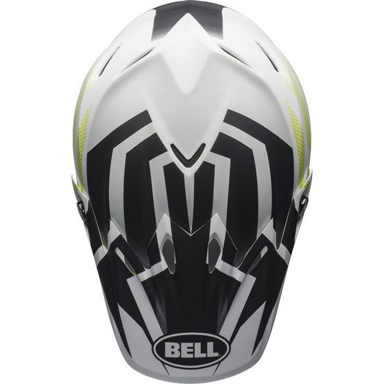 Bell Helmets Moto-9 MIPS Visor District White/Black/Green - MotoHeaven