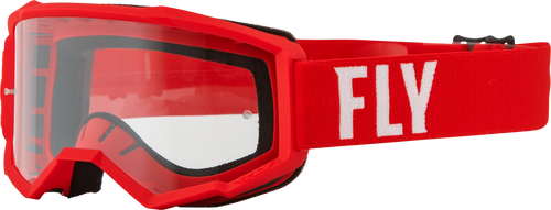 Fly Racing Focus Motorcycle Goggles With Clear Lens -  Red/White