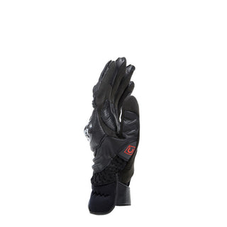 Dainese Carbon 4 Short Leather Gloves - Black/Black