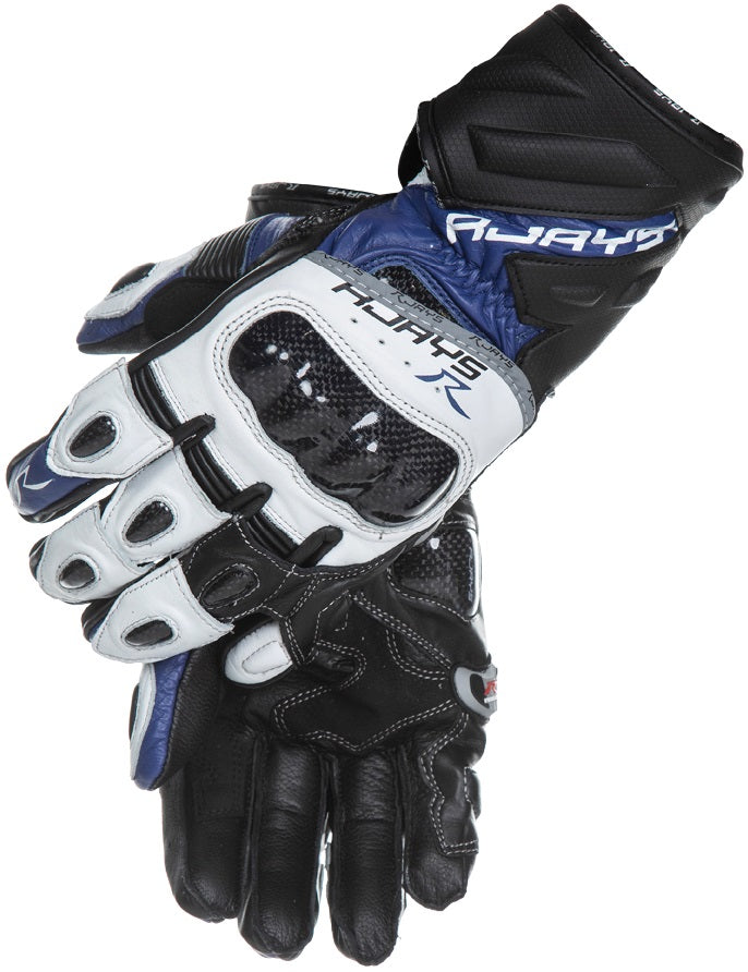 Rjays Men's Long Cobra 2 Carbon Gloves - Blue/White/Black