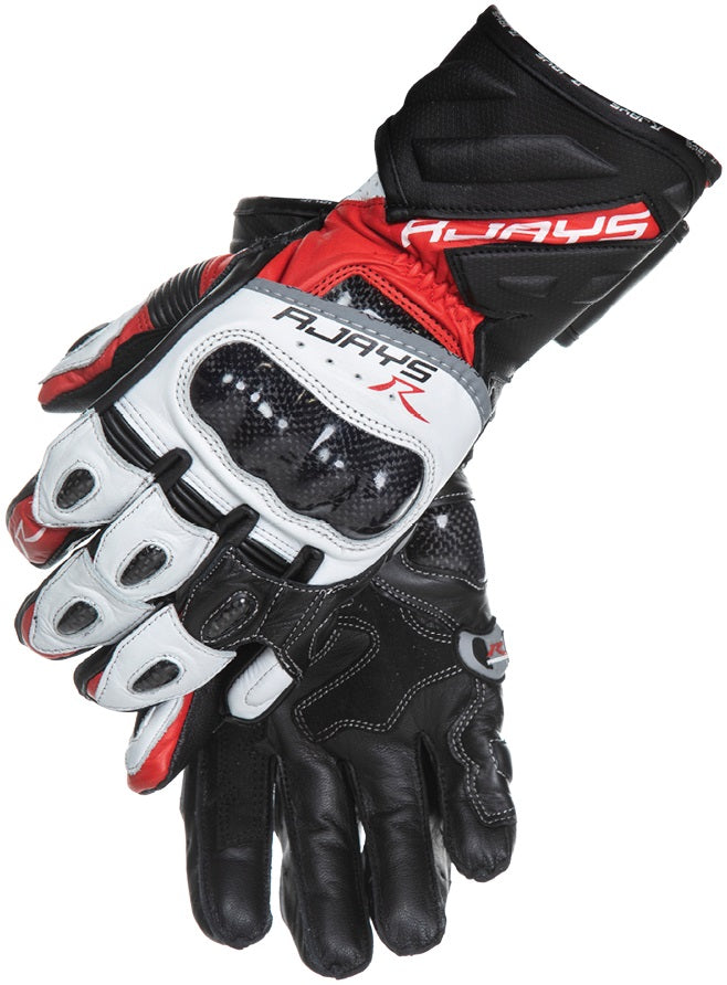 Rjays Men's Long Cobra 2 Carbon Gloves - Red/White/Black