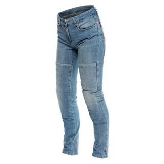 Dainese Denim Stone Slim Lady Pants - Light Blue