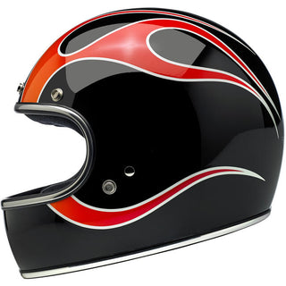 Biltwell Gringo ECE Motorcycle Helmet - Dice Flames - MotoHeaven