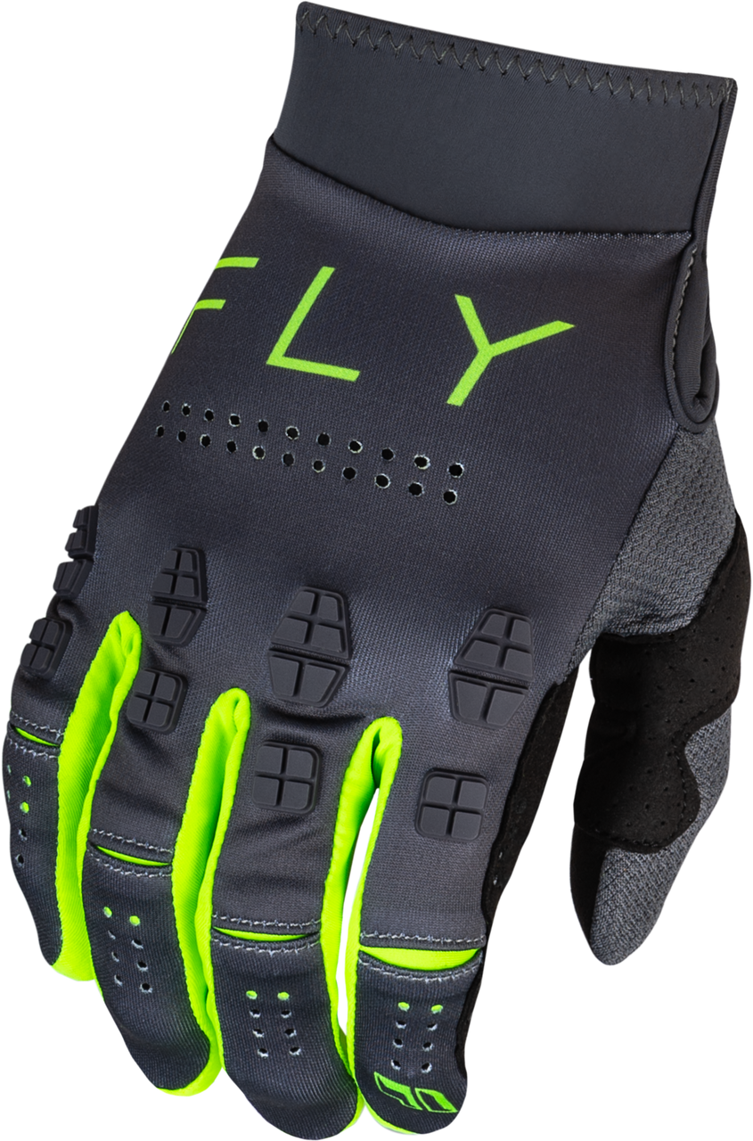 Fly Racing 2024 Evo Gloves - Charcoal Neon Green