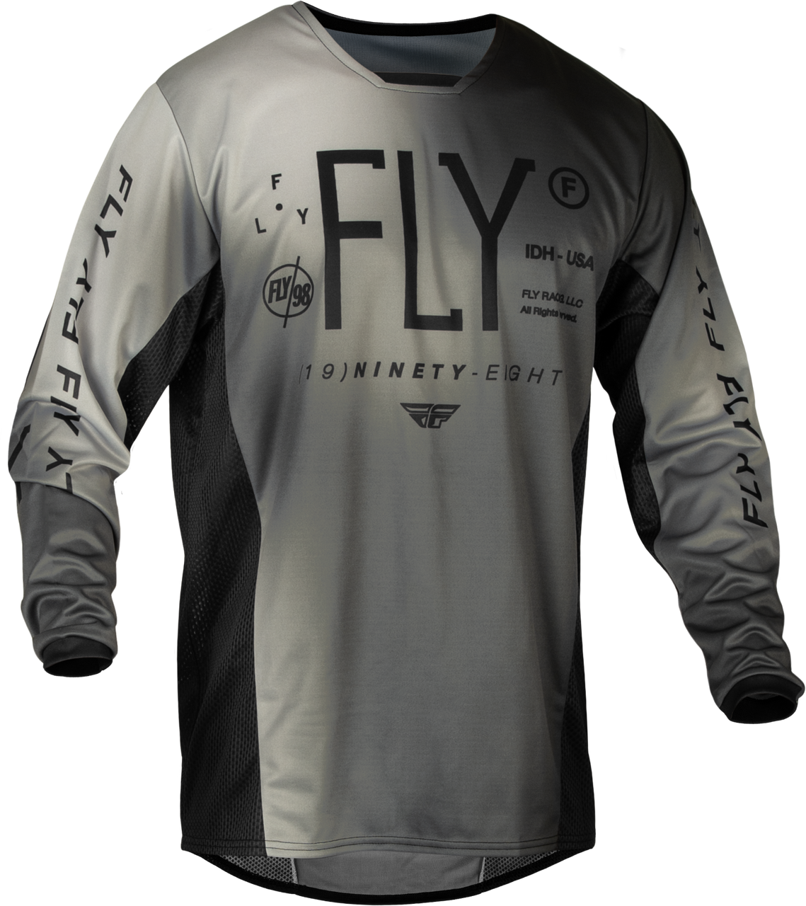 Fly Racing 2024 Kinetic Prodigy Jersey - Black Light Grey