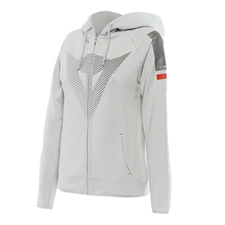 Dainese Fade Lady Hoodie - Glacier-Gray/Dark-Gray/Red