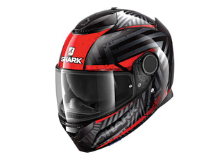 Shark Spartan Kobrak Helmet Black/Red/Red