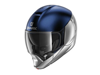 Shark Evojet Dual Helmet Silver/Blue/Silver