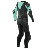 Dainese Imatra Lady 1Pc Perforated Leather Suit - Black/Aqua-Green