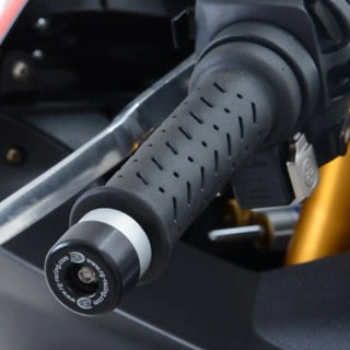 R&G Bar End Sliders for the Aprilia RSV4 RR /RF '15-/RSV4 1100 '19-,Tuareg 660 '22- , Honda CRF1100L ATAS '19-,Benelli TNT 125 '17- & Ducati Panigale V2 '20-