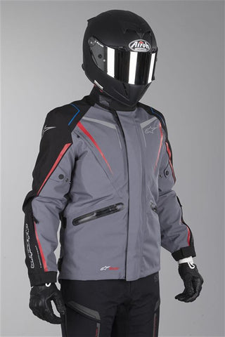 Alpinestars Mens Yokohama Drystar Jacket Dark Grey/Red/Black - MotoHeaven