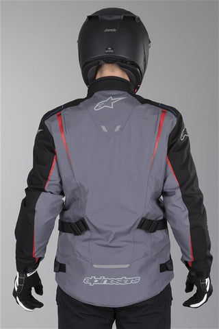 Alpinestars Mens Yokohama Drystar Jacket Dark Grey/Red/Black - MotoHeaven