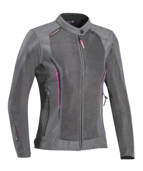 Ixon Cool Air Lady Textile Jacket - Grey/Fuchsia