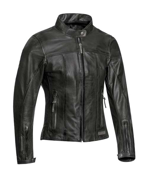 Ixon Crank Air Lady Leather Jacket - Black