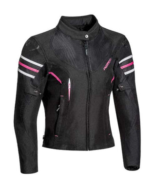 Ixon Ilana Lady Textile Jacket - Black/White/Fuchsia