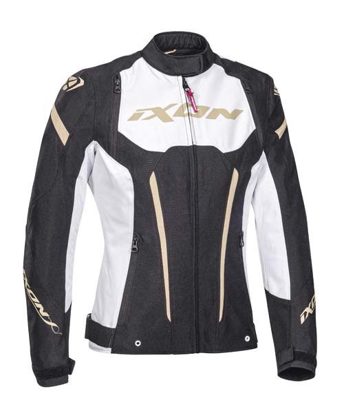 Ixon Striker Lady Textile Jacket - Black/White/Gold