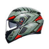 AGV K3 Decept Helmet - Matt Black/Green/Red