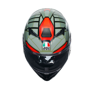 AGV K3 Decept Helmet - Matt Black/Green/Red