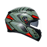 AGV K3 Decept Helmet - Matt Black/Green/Red