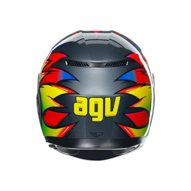 AGV K3 Birdy 2.0 Helmet - Grey/Yellow/Red