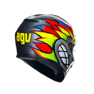 AGV K3 Birdy 2.0 Helmet - Grey/Yellow/Red