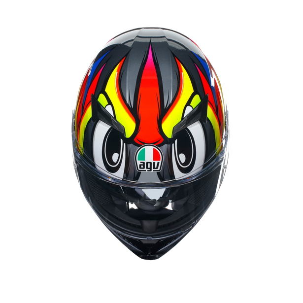 AGV K3 Birdy Helmet Grey/Yellow/Red – MotoHeaven