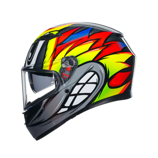 AGV K3 Birdy 2.0 Helmet - Grey/Yellow/Red