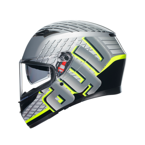 AGV K3 Fortify Helmet - Grey/Black/Yellow Fluro