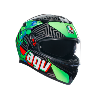 AGV K3 Kamaleon Helmet - Black/Red/Green