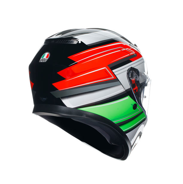 AGV K3 Wing Helmet - Black/Italy – MotoHeaven AGV K3 Wing Helmet - Black/Italy – MotoHeaven
