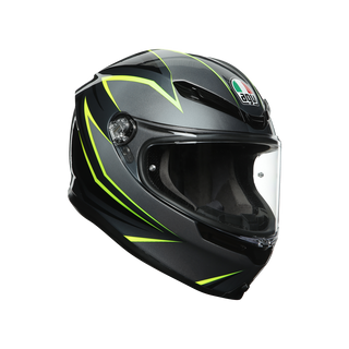 AGV K6 Flash Helmet - Grey/Black/Lime