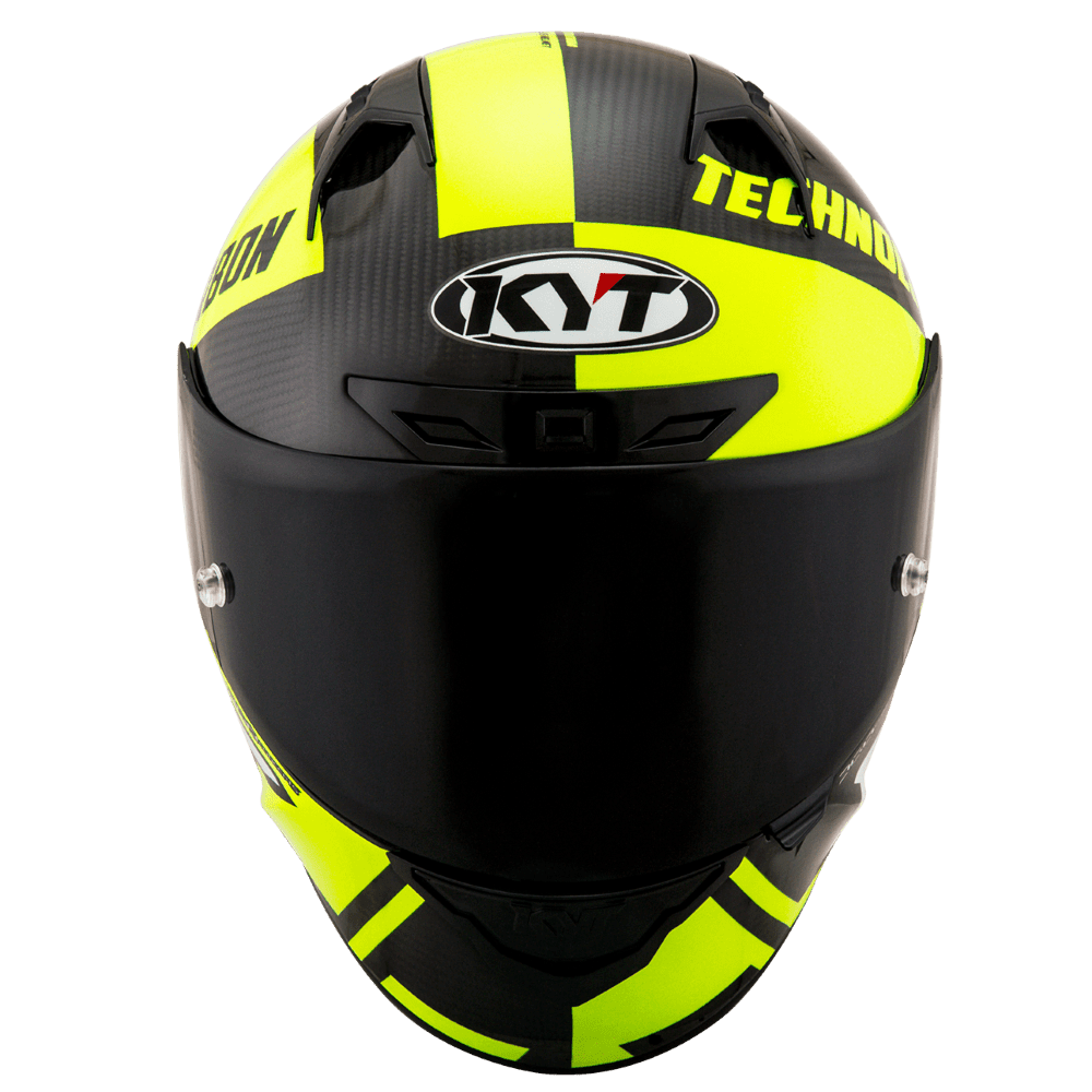KYT NX Race Helmet - Carbon Race-D Yellow Fluro