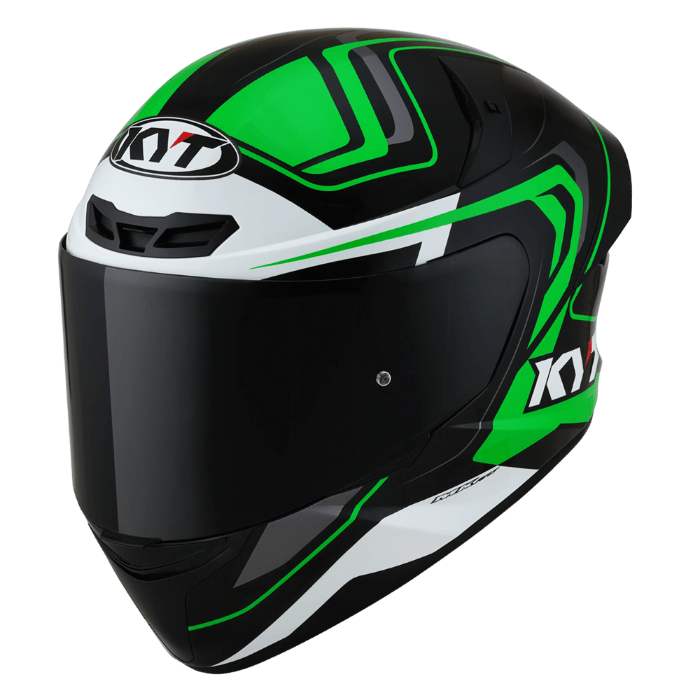 KYT TT-Course Overtech Helmet - Black Green