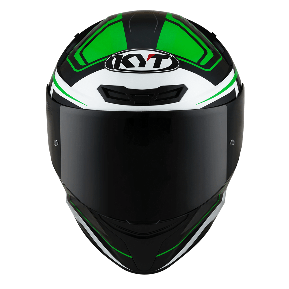 KYT TT-Course Overtech Helmet - Black Green