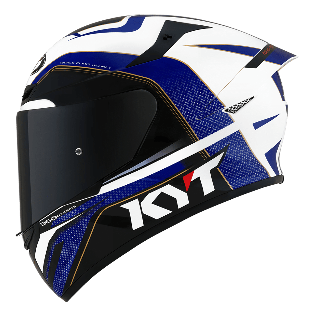 KYT TT-Course Grand Prix Helmet - Blue Red