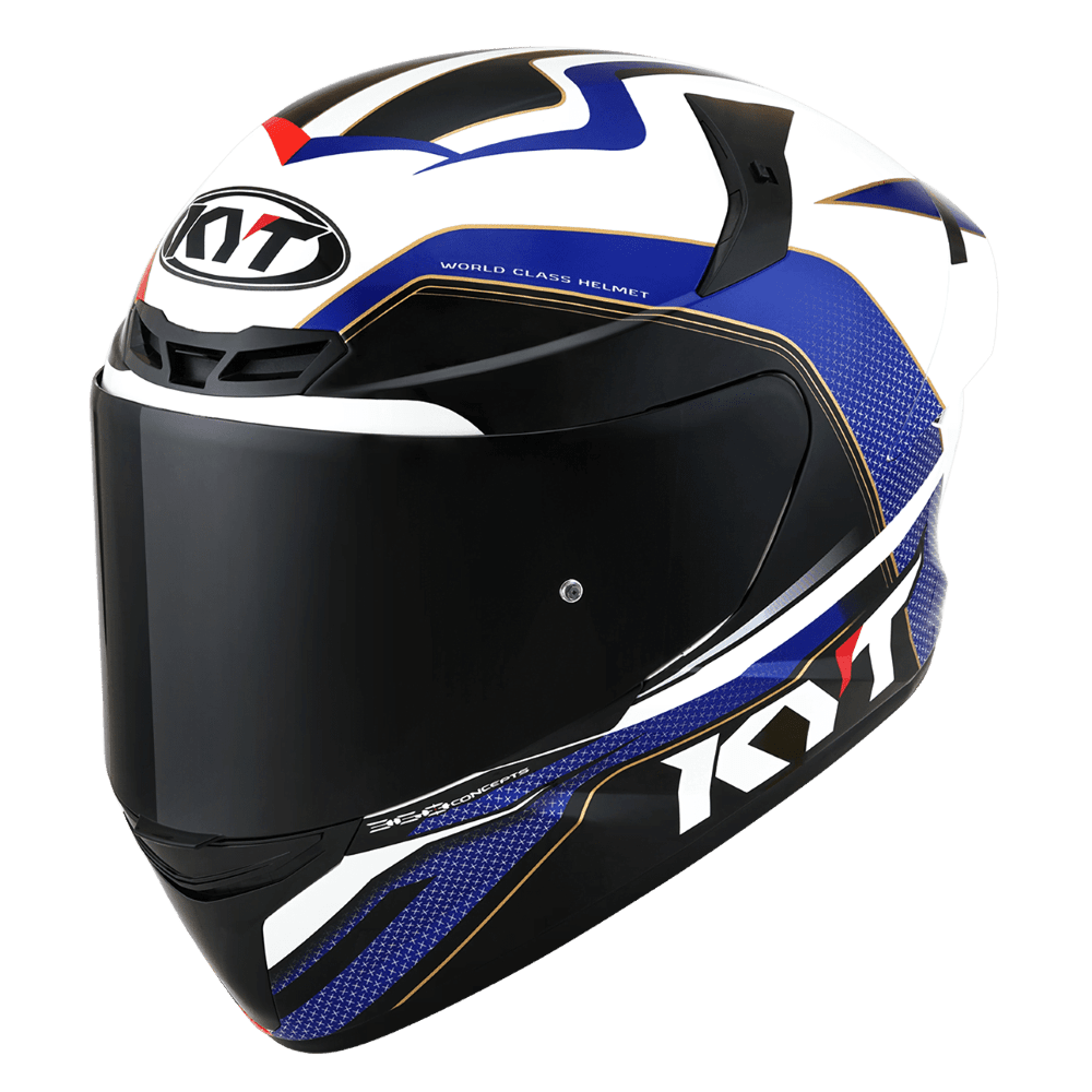 KYT TT-Course Grand Prix Helmet - Blue Red