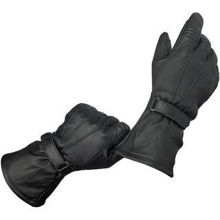 Biltwell Gauntlet Motorcycle Gloves - Black - MotoHeaven