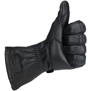 Biltwell Gauntlet Motorcycle Gloves - Black - MotoHeaven