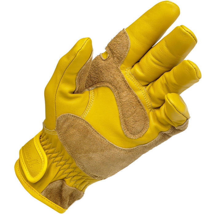 Biltwell Work Motorcycle Gloves - Gold - MotoHeaven