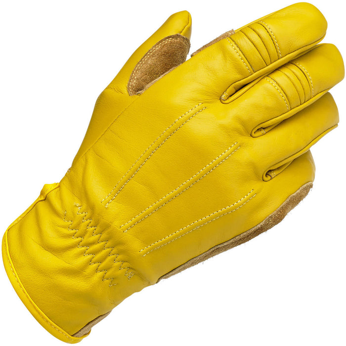 Biltwell Work Motorcycle Gloves - Gold - MotoHeaven