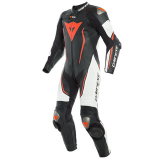 Dainese Misano 2 D-Air 1Pc Perforated Suit - Black/White/Fluo-Red