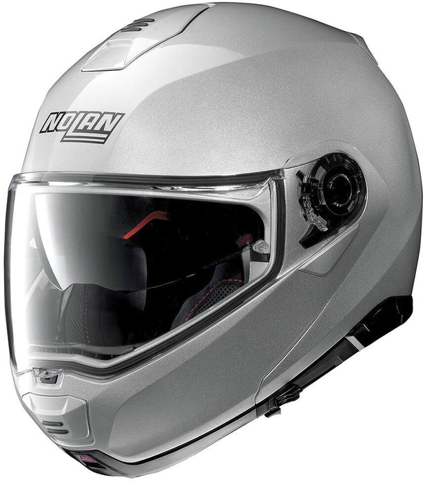 Nolan N100-5 Classic N-Com 01 Helmet - Silver - MotoHeaven